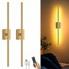 Battery Operated Wall Sconces Set of Two: Dimmable Wireless Wall