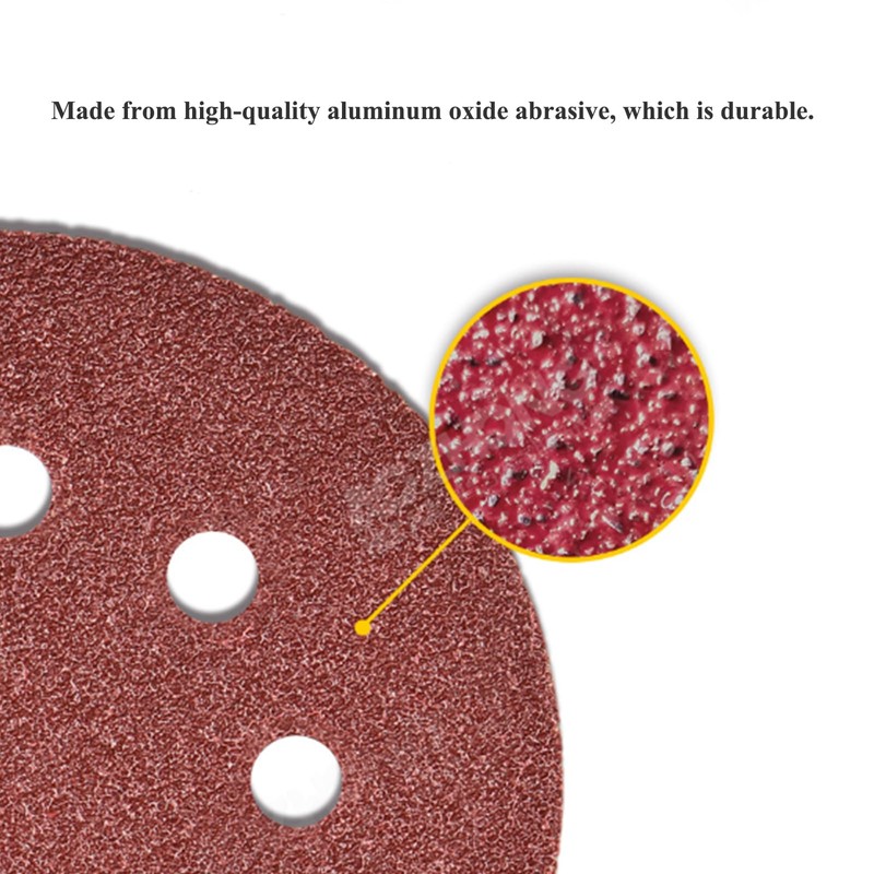 Secwell Pack of 20 Sandpaper 180 mm Velcro Sanding Discs