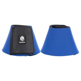 Equinavia Toki Bell Boots for Horses | Neoprene Overreach Boots - Royal Blue - M
