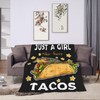 Taco Blanket for Girls Just Girl Who Loves Tacos Throw