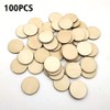 Kisbeibi 100 Pieces 20mm Unfinished Wooden Slices Round Logs Natural