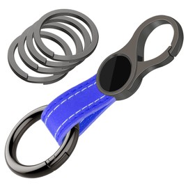 Idakekiy Llavero con 4 llaveros y mosquetón de liberación rápida para hombres y mujeres, Azul, Small