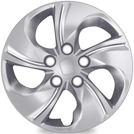 TangMiGe 4-Pack Hubcaps Compatible with Honda Civic 2013 2014 2015, 15 Inch 15", Wheel Covers Skins, 44733-TR3-A00, Please Watch The Installation Video (Silver Color)