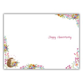 Noel Tatt Anniversary Card - Hedgehogs on a Bicycle - Eco-Friendly and Recyclable