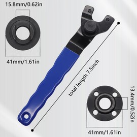 Aienxn Grinder Wrench with 4PCS ​Grinder Shaft Nut 5/8-11 Compatible with Makita Milwaukee Dewalt Metabo Grinder Parts including 1pair Protective Gloves