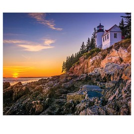 Maine Acadia National Park Bass Harbor Head Light Station Lighthouse 1000 Piece Jigsaw Puzzle