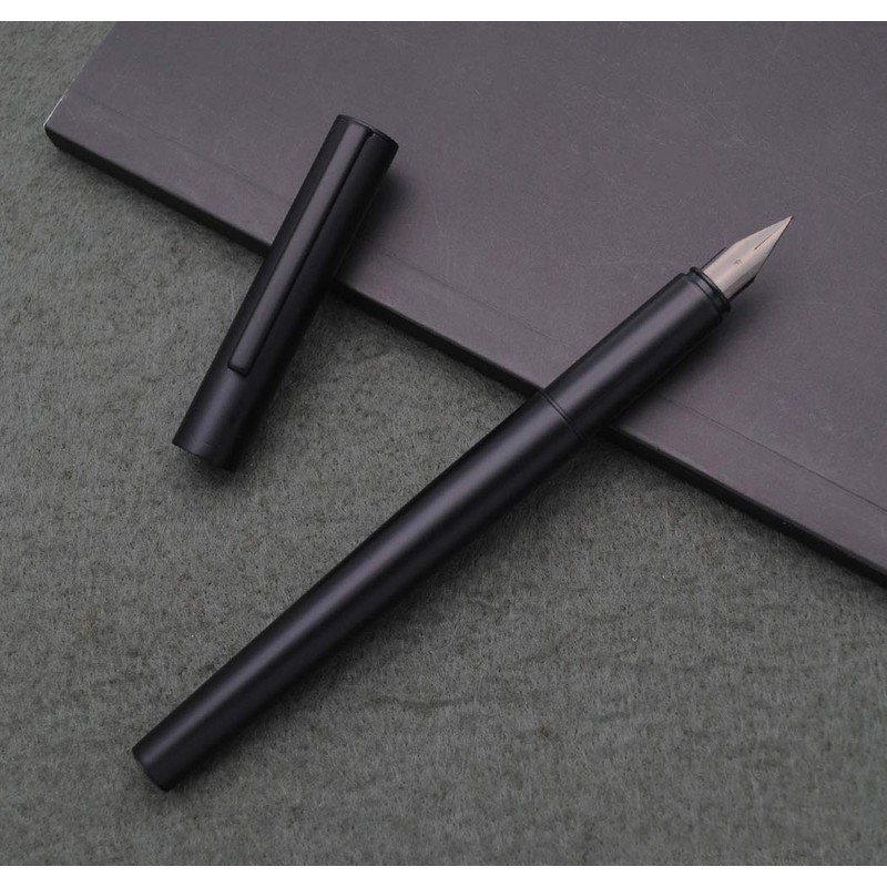 JINHAO 35 Fountain Pen Metal Ink Pen (Black, Fine Nib)