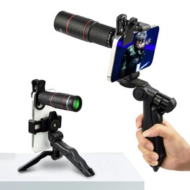 SGEBD Telephoto Lens Set, Monocular, Telescope, HD 22x Telephoto Lens, Compact, Easy to Install, Smartphone Camera Lens, Suitable for Baseball Games, Live Games, Concerts, Sports Festivals, Travel