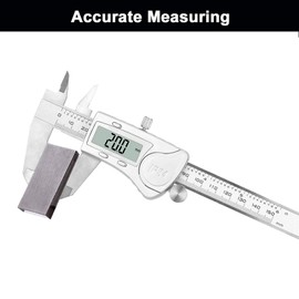 NORTOOLS Caliper Digital Caliper 150mm/6" Acero inoxidable IP54 Impermeable Micrómetro Electrónico Caliper Herramienta de Medición con Gran Pantalla LCD