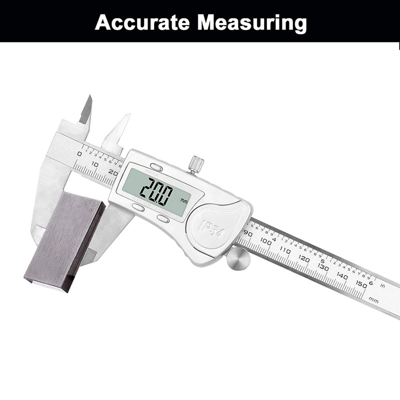 NORTOOLS Caliper Digital Caliper 150mm/6" Acero inoxidable IP54 Impermeable Micrómetro