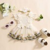 Douhoow Baby Girl Dress Romper Baby Romper Dress Flowers Embroidery