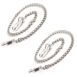 Clip Pocket Watch Chain - BOSHIYA Vintage Metal Alloy Pocket Vest Chain Approx 36cm/14.17'' - Silver