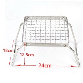Generic 1 Set Outdoor Stainless Steel Camping Grill Rack Durable Fire Pit Barbecue Stand for Easy Use Cleaning for Bbq Kettle and Pot Cooking Activities