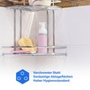 KADAX Eckablage, Wandeckregal aus chromstahl, Badezimmer Eckregal, Duschkorb, Duschablage, Duschregal