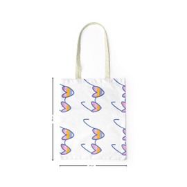 Le Jardin du Lin Bedruckte Einkaufstasche, Tasche, Faltbar, Stofftasche mit Zwei Langen Henkeln, Größe: 34x40 Cm