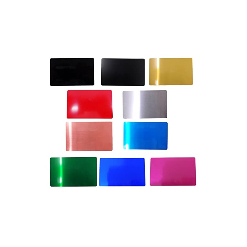 3420 PPLS Metal Card Business Card Laser Processable 9 Assorted