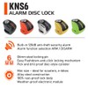 KOVIX Overlord Series Alarm Disc Lock - Motorcycle Security with