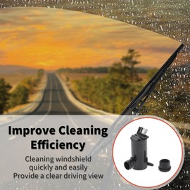 ACROPIX Windshield Washer Pump with Grommet Windshield Washer Fluid Pump Fit for Honda Accord for Honda Civic No.38512SC4673 - Pack of 1