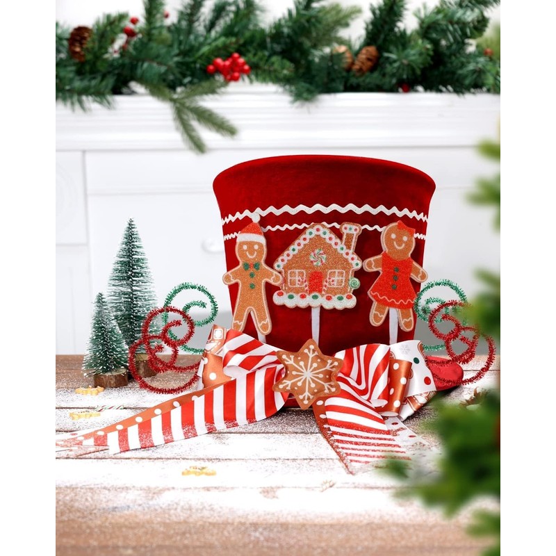 KAHEIGN Christmas Tree Topper, 25CM Large Red Xmas Tree Top