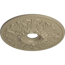 Ekena Millwork CM23ASGDF Ashley Ceiling Medallion, 23 7/8"OD x 4"ID x 2 1/8"P, Hand-Painted Gobi Desert