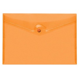 Tiger A4+ Foolscape Plastic Stud Wallet Files - Pack of 5 Orange Folders
