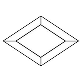 2"x 3" Diamond Glass Bevel - Pack of 10