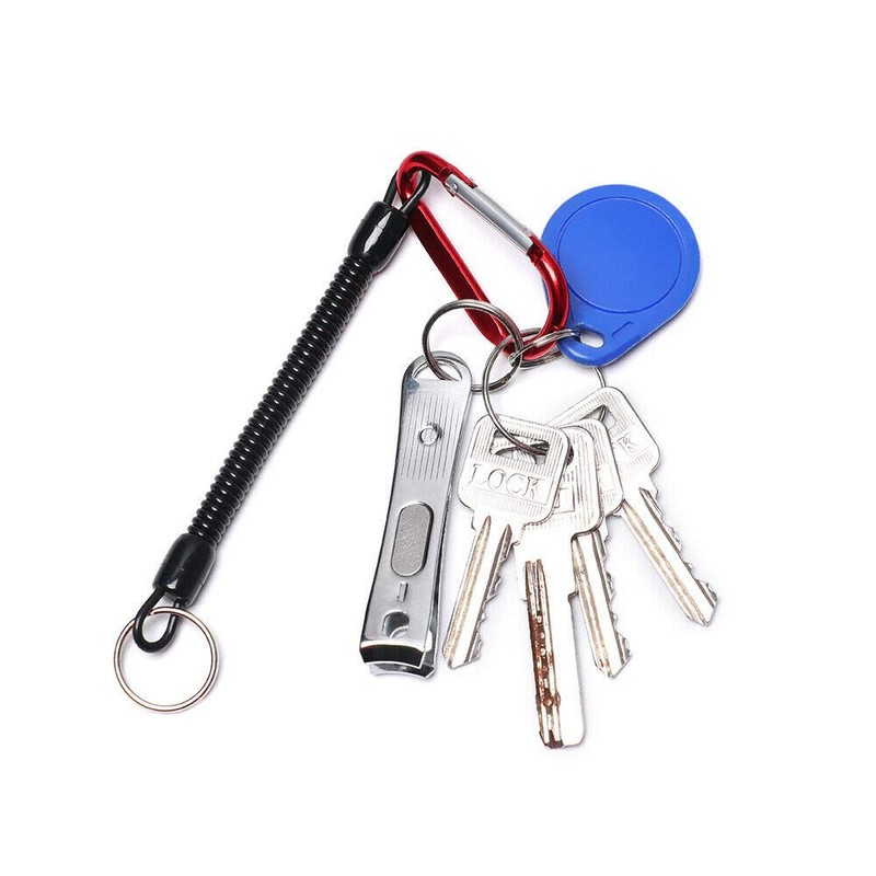 POWERTOOL Carabiner Lanyard Chain, 1pc Retractable Lanyard Keyring Spring Stretch