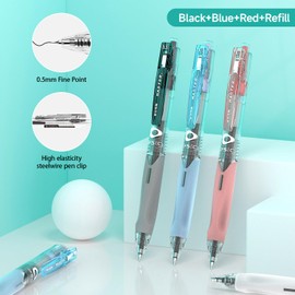 Bible Study Gel Pen Set with Blue tones Highlighters,10 Refills, 75 Bible Index Tabs, No Bleed, Ergonomic Grip, Smooth Writing, Perfect Christian Gift for Journaling