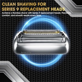 Golden Lotus Creations 92M Electric Replacement Shaver Head, Compatible with Braun Series 9 S9 Foil & Cutter Shaving Razor Head Blade FOR 9290cc, 9291cc, 9370cc, 9376cc, 9293s, 9260s, 9295cc, 9385cc