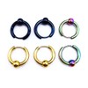 6 Pairs of Stainless Steel Hoop Earrings Long Chain Drop