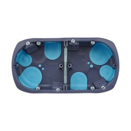 Debflex 718385 Box Enclosure Drywall Stopair 2 Positions, Diameter 67/Depth 40, Grey/Blue, 2-Way, 71 mm Hole Size
