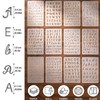Amabro 16Pcs Letter Stencils Reusable Plastic Letter and Number Stencils
