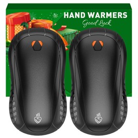 FANDLISS Rechargeable Hand Warmers, USB Charging Portable Pocket Double-Sided Heater, Spider-Style, 6000mAh, 3 Heat Level,2PCS Christmas Gifts - Model: Chris-Gift-S65