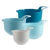 Unbranded 4 Piece Nesting Plastic Mixing Bowl Set with Pour