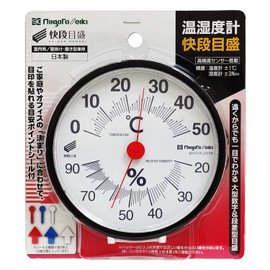 Niigata Seiki SK SK-1712KD Temperature and Hygrometer, Quick Scale Round, Black