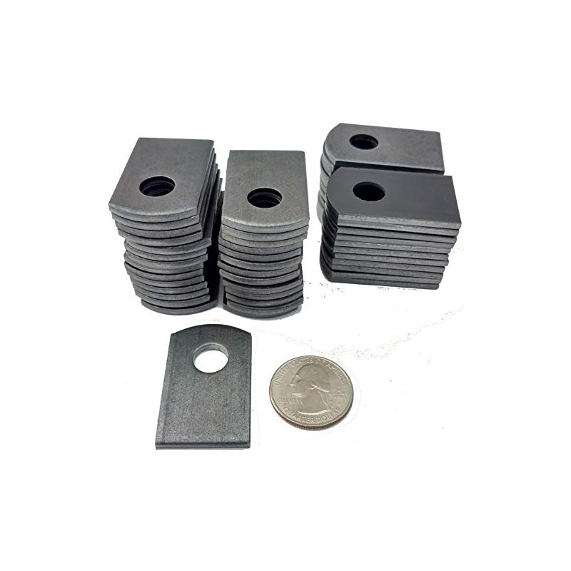 Steel Weld Tab, 1" W, 1 1/2" H 3/8" Hole,