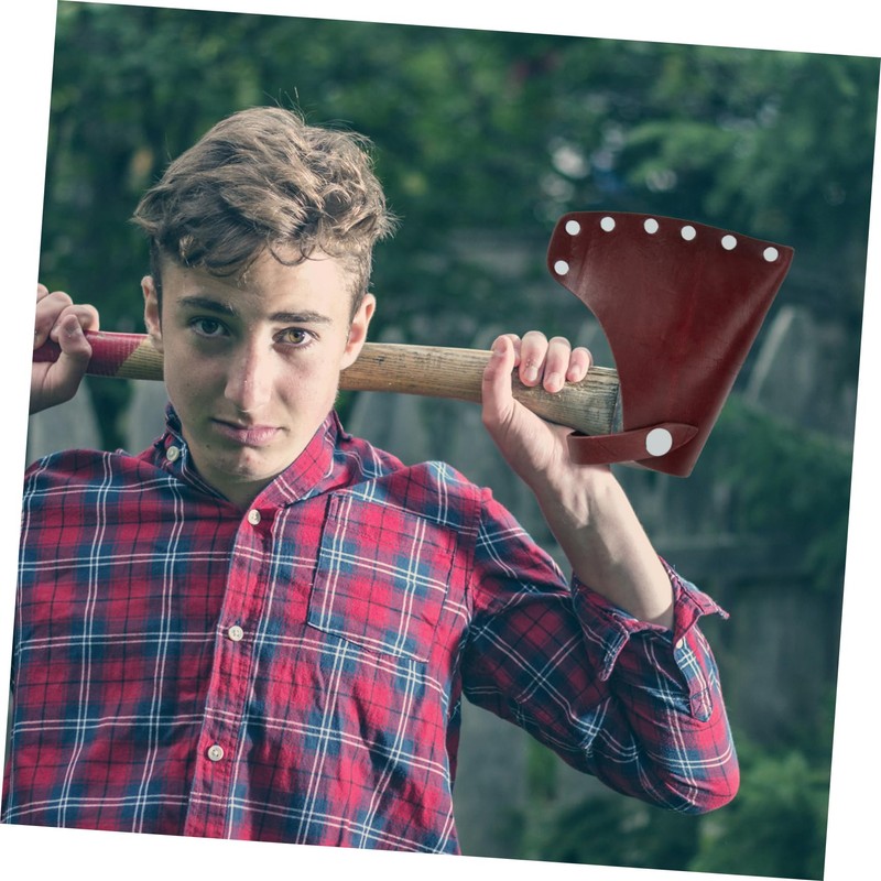 Kisangel 2pcs Hatchet Supply Cattlehide Protective Cover Portable Cover Sleeve