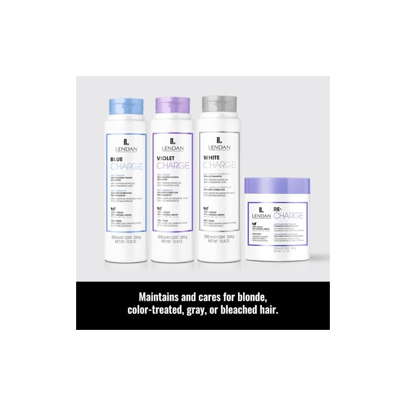 Lendan Violet Charge Anti-Yellow Neutralizing Toning Shampoo with Violet Pigments,