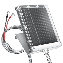 POWOXI 12V Solar Panel for Deer Feeder: 1.7W Waterproof Solar Battery Charger with Mounting Bracket Alligator Clip Feeder Solar Panel 6 Volt Solar Panel