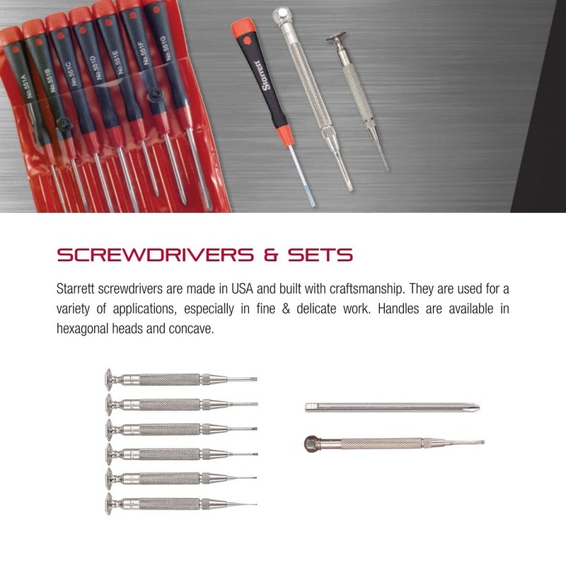 Starrett Jewelers Screwdriver Replacement Blade - Ideal for Fine, Delicate