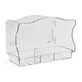 Window Bird Feeders with Strong Suction Cups | Clear Finch Feeders for Outside,Weatherproof Acrylic Suction Cup Feeding Tray for Backyard Balcony Garden Patio