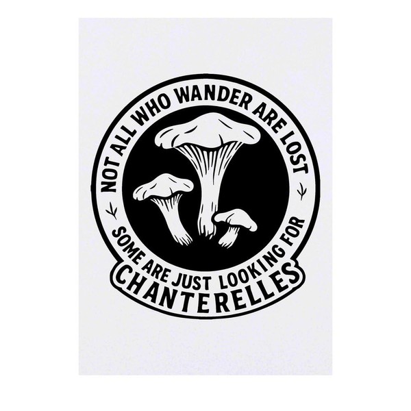 'Looking For Chanterelles' Temporary Tattoo - Water Resistant, Skin-Safe, Non-Toxic