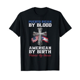 Half Puerto Rican Half American USA Flag Puerto Rico T-Shirt