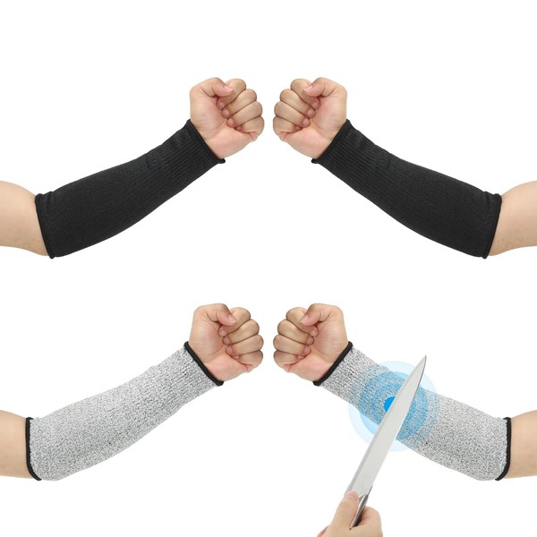 PATIKIL 12 Inch Cut Resistant Sleeve, 2 Pairs Arm Safety