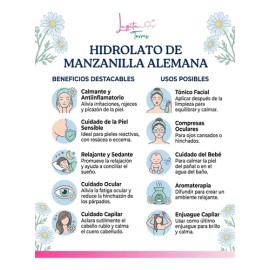 Hidrolato De Manzanilla Alemana