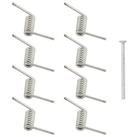 NICENEEDED 8 PCS Hair Claw Clip Spring Replacement Sliver, Clip Spring with Central Axle Rod, Hairpin Squre Rectangle Butterfly Jaw Clamp Repair Parts