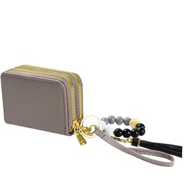 zimois Accordion Wallet For Women,Slim Rfid Credit Card Wallets For Women,Keychain Wallet For Women,Anti Theft Wallet For Women,Compact Wallet For Woman,Grey