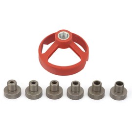 Drill Bit Jig, Vertical Drilling Fixture with Straight Angle Punch Locator, Hole Positioning Kit, Steel and Plastic, Red, 5/6/7/8/9/10mm