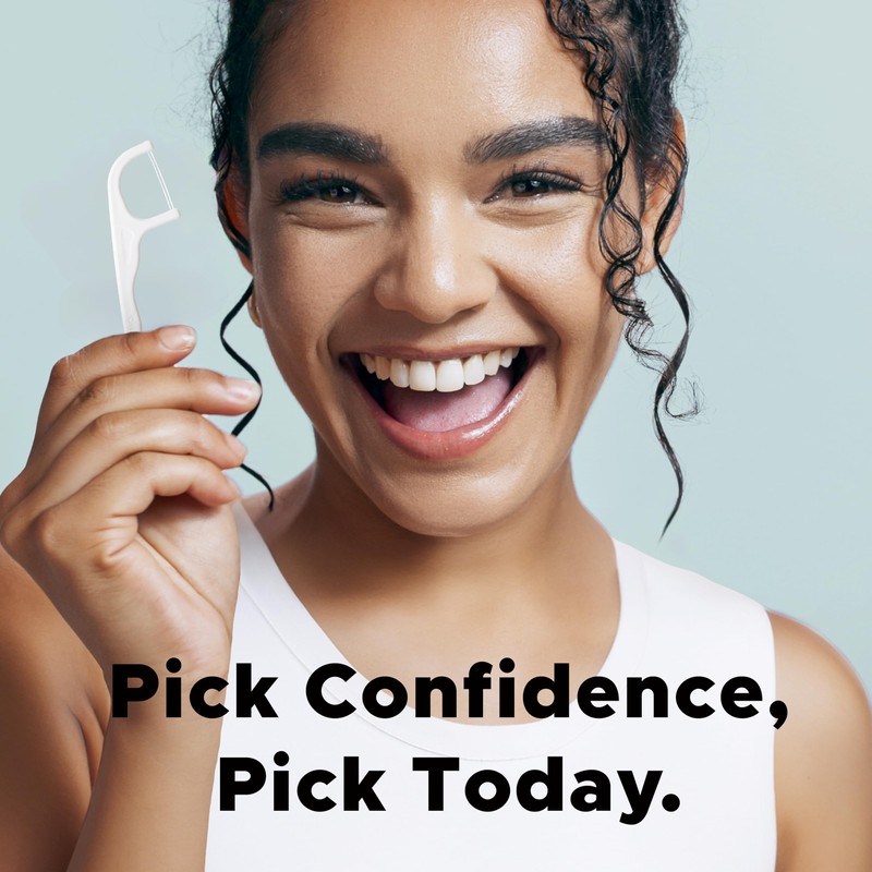 Piico Silky Floss Pick Double line design for easy interdental