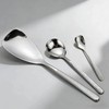 3 PCS Stainless Steel Spoon Set, Mirror Metal 10.5" Serving